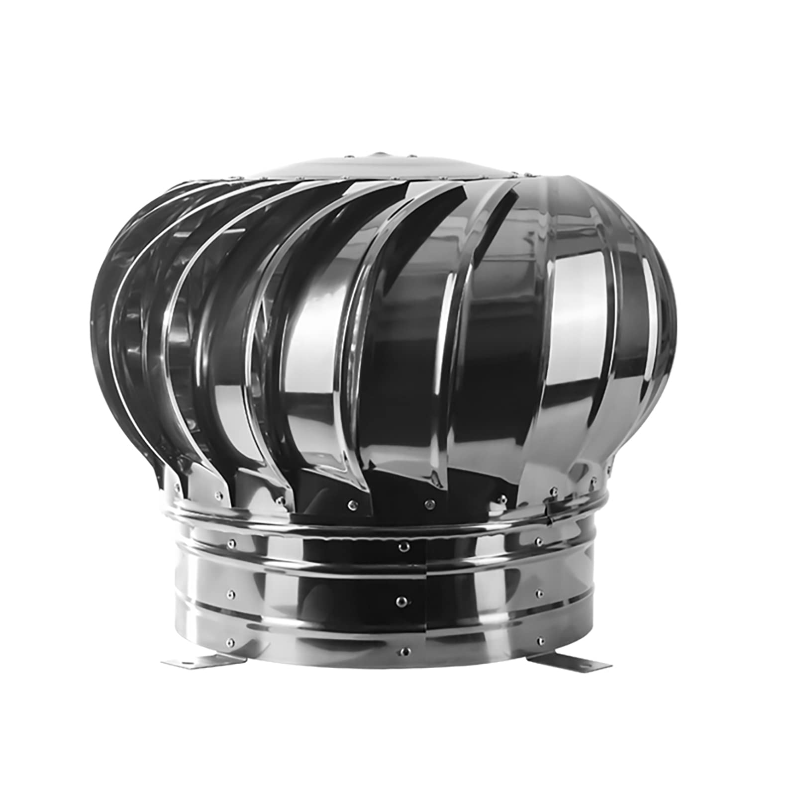 Knbhgujmd One Color Rotating Chimney Cowl Cap, 304 Stainless Steel Chimney Cap Waterproof Windproof Rotating Ventilator Multiple Sizes(160Mm/6.2In)