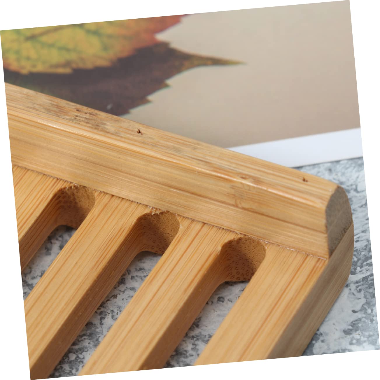 Zerodeko 2 Juegos De Jaboneras Autodrenantes De Madera para Cocina Jaboneras Tapas Escurridor De Jabón para Mostrador (2 Unidades)