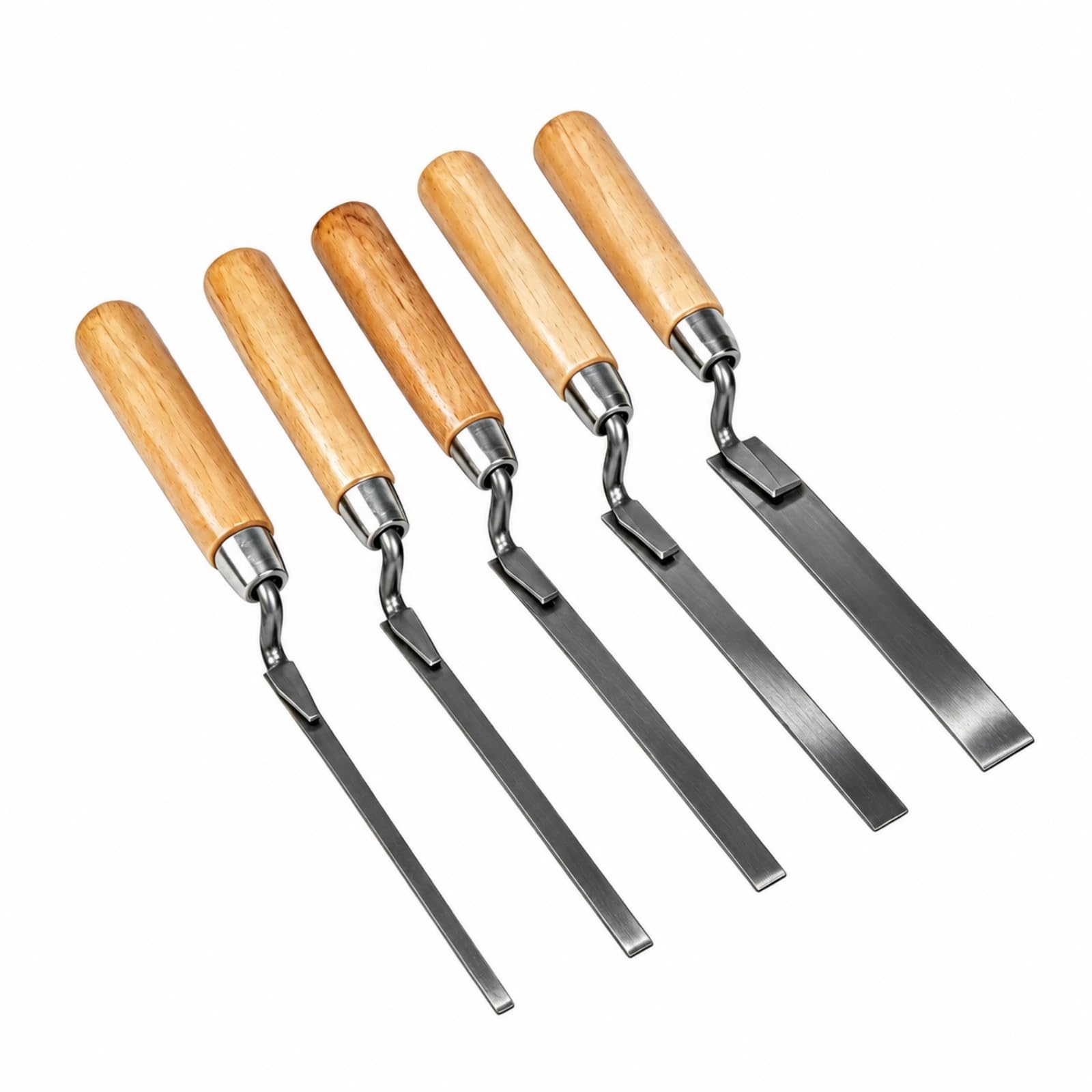 5Pcs Stainless Pointing Trowel, 6/8/10/12/15mm Pointing Tool for Masonry