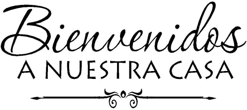 byyoursidedecal Calcomanías de pared españolas decorativas para pared Bienvenidos a Nuestra casa Mensajes textos biblicos decorativos españoles