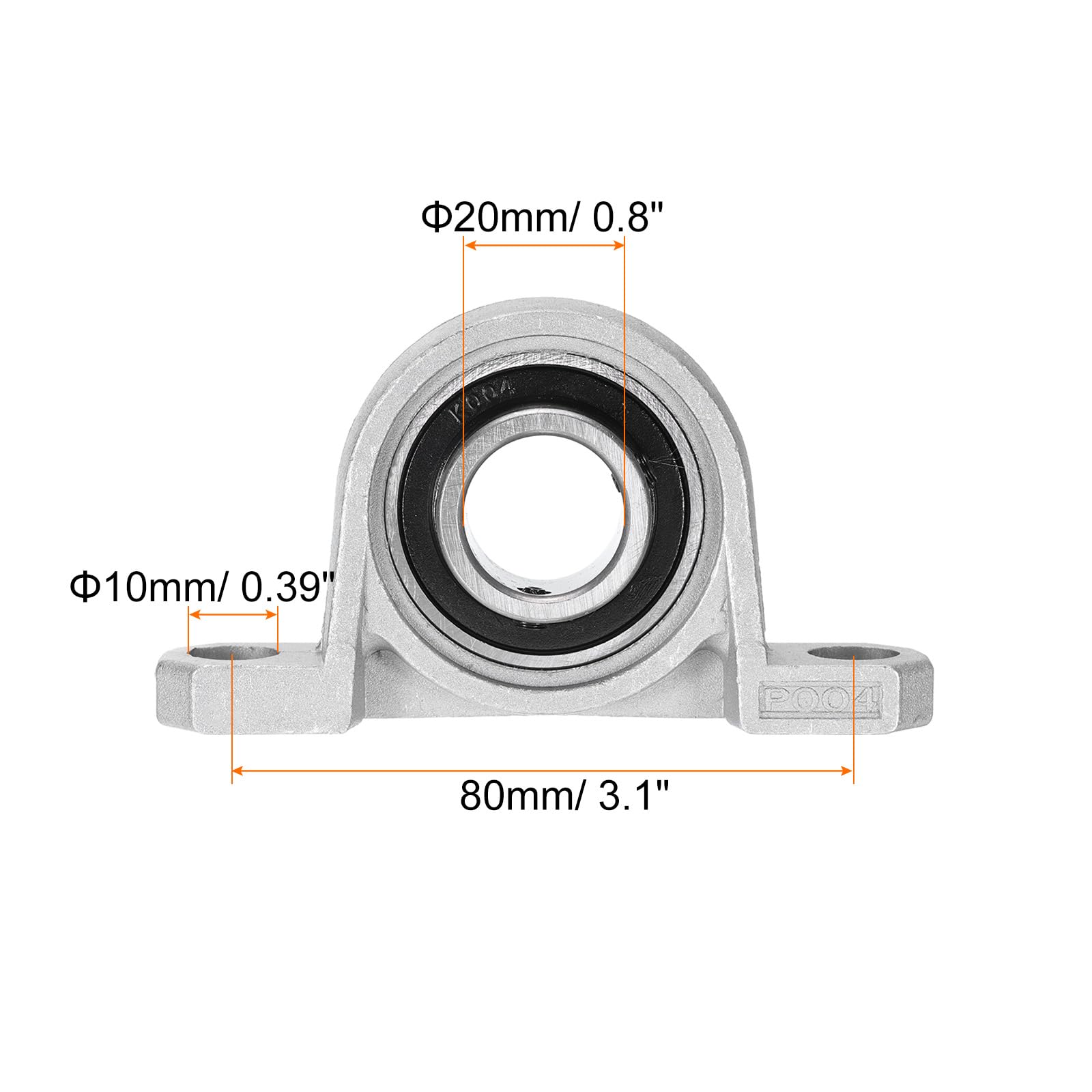 QUARKZMAN 6 Unidades Cojinete de Bloque de Almohada 20mm Diámetro Orificio