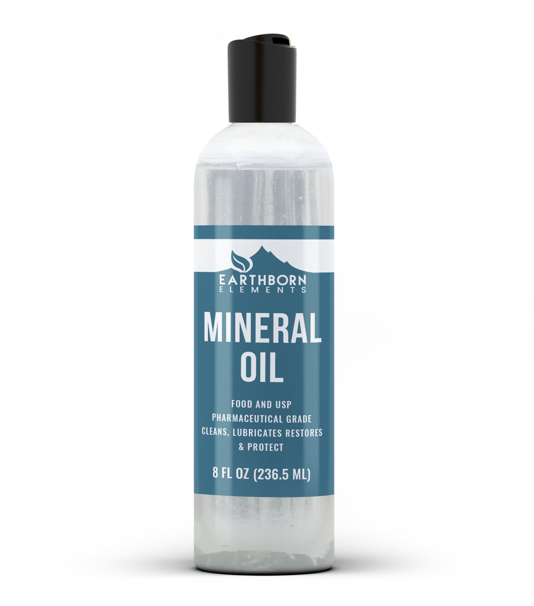 Earthborn Elements Mineral Oil 8 fl oz, Pure & Undiluted, No Additives Clear