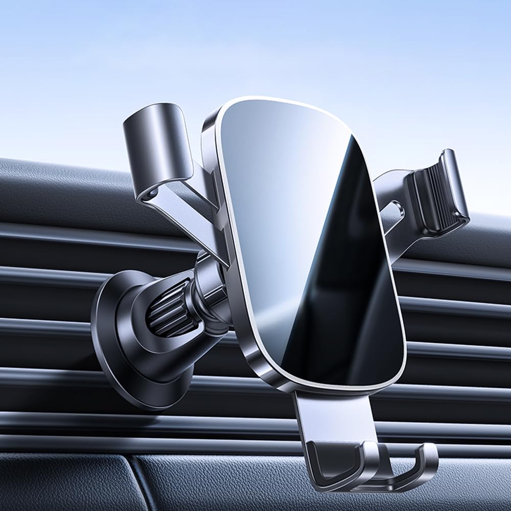 Car Phone Holder for GMC Hummer EV SUV 2010 2011 2012, Air Vent Mount with Metal Anti-Drop Hook, Durable, Stable Anti-Shake, 360° Rotation, One-Hand Use, Fits 4.7–7.2" Phones