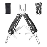 MINI Multitool Pliers&comma; Birthday Christmas Gifts for Men Boyfriend Dad Husband Women&comma; Pocket Knife 14-In-1&comma; Rugged and Practical Portable Computer and Bike Gadgets&comma; Black Camping and Survival Tools