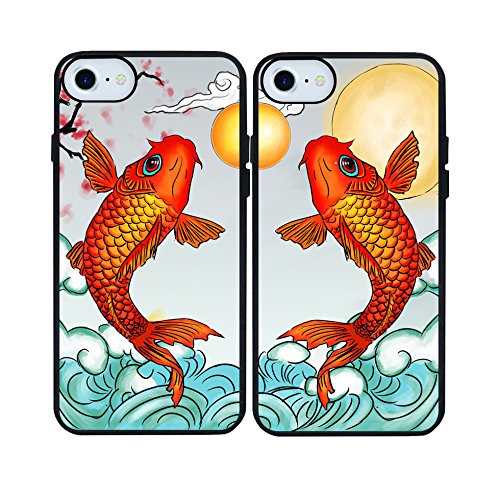 Apple iPhone 7/iPhone 8 Case,Pisces Play Beads Lovers Best Friends Forever Rubber Phone Cover Case for iPhone 7/iPhone 8 4.7 inch