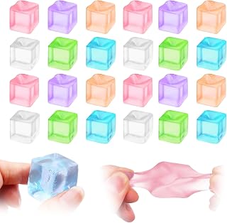 Squeeze Toys Stress Cube, Cute Squeeze Toys,Sensory Toys for Anxiety Stress Relief for Kids Adults, Fidgets for Classroom Prize Toys, Calming Toys,Random Color,Stress Relief Toy(24pcs)