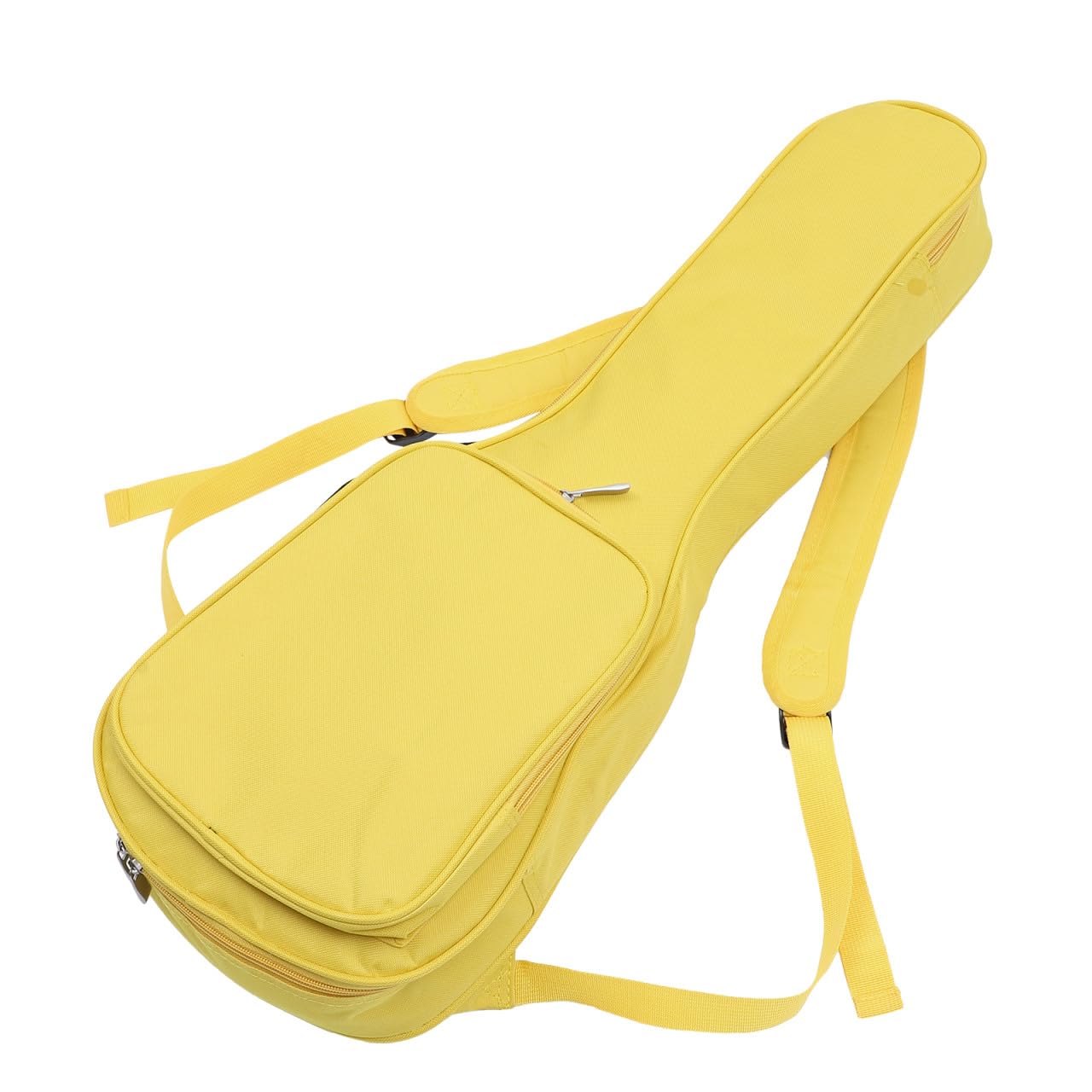 VANZACK Oxford Stoff Ukulelentasche mit Großer Kapazität und Gepolstertem Innenfutter Tragbare Gelbe Tasche für 26-27 Zoll Ukulele für Reisen und Aufbewahrung