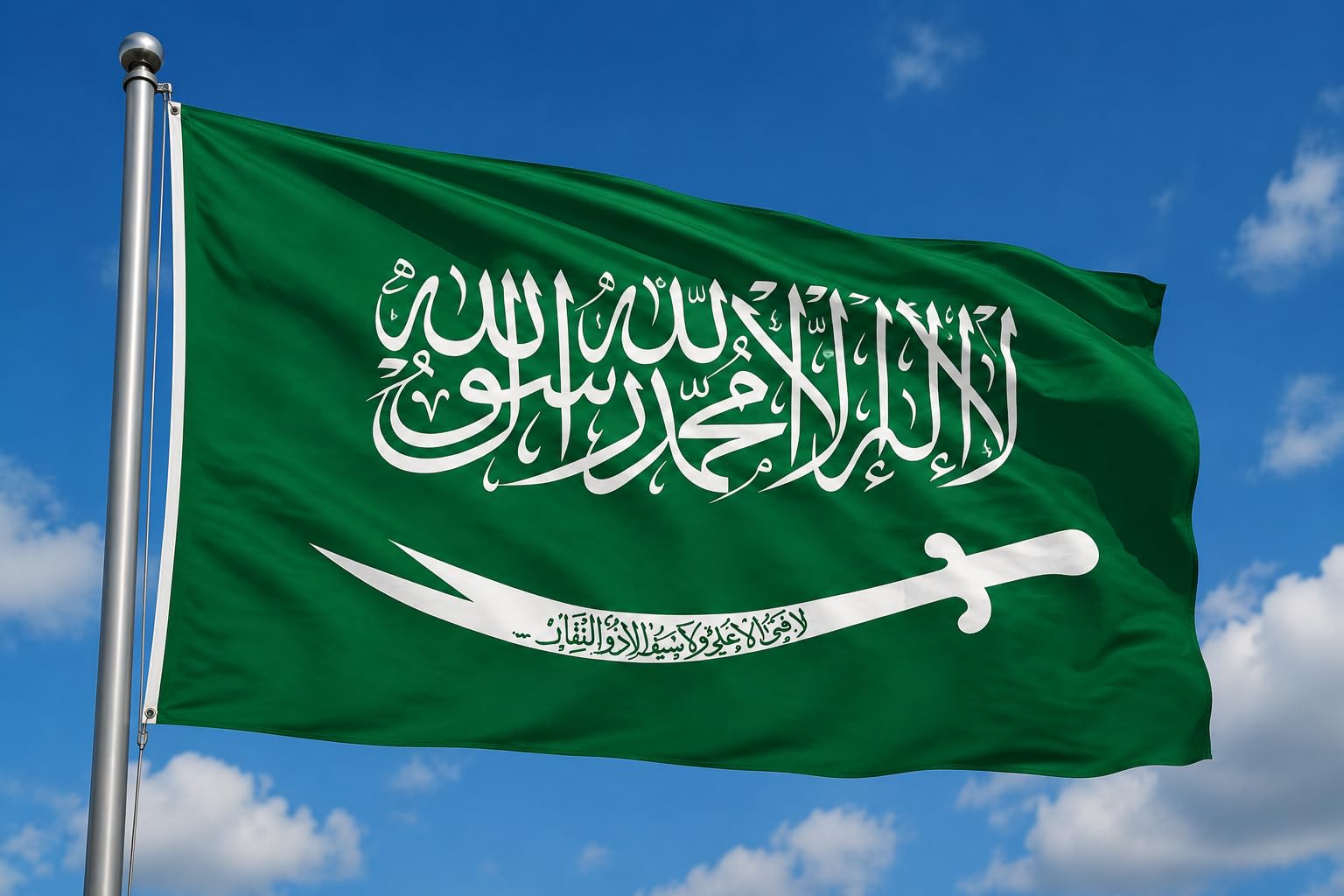Saudi Arabia National Flag Eid Milad-un-Nabi 60 x 90 cm | 60 x 90 cm Size, National Flag-image-7