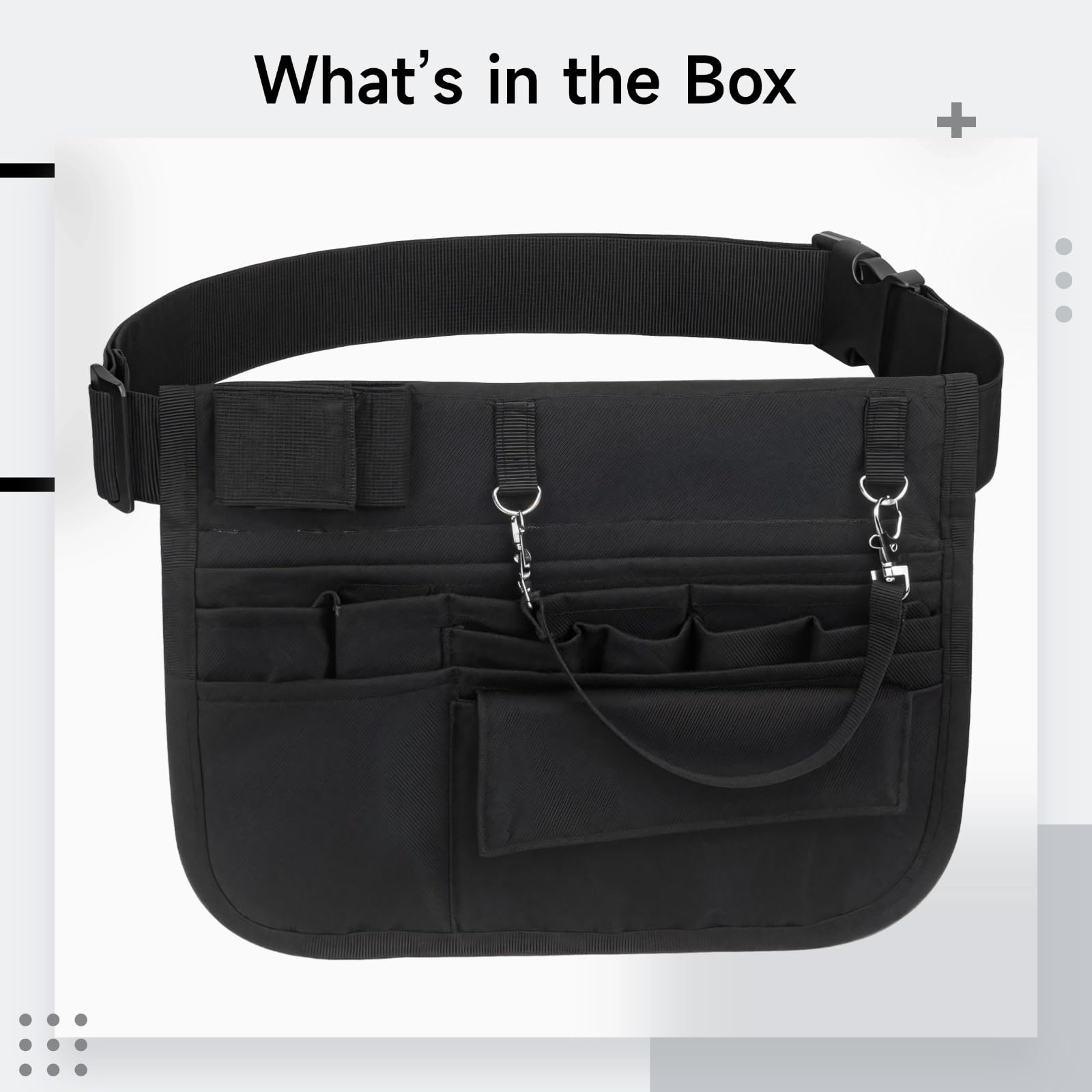 Nurse Fanny Pack mit Stethoskophalter, medizinische Gürteltasche für Pflegekräfte und Fachkräfte im Gesundheitswesen, verstellbarer Hüftgurt, wasserabweisendes Nylon, Fächer für Werkzeug und Zubehör