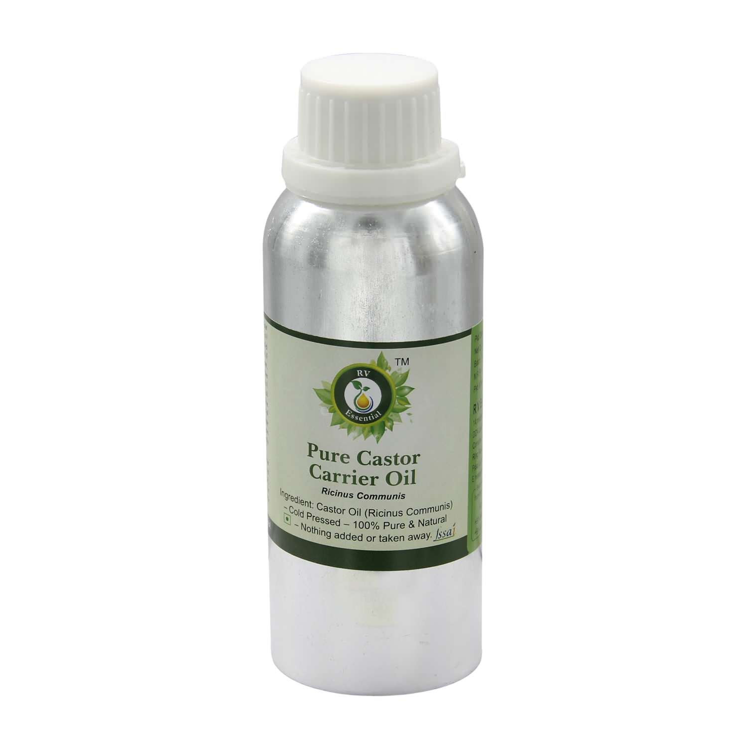 R V Essential Pure Castor Carrier Oil 1250ml (42oz)- Ricinus Communis (100% Pure & Natural Cold Pressed)
