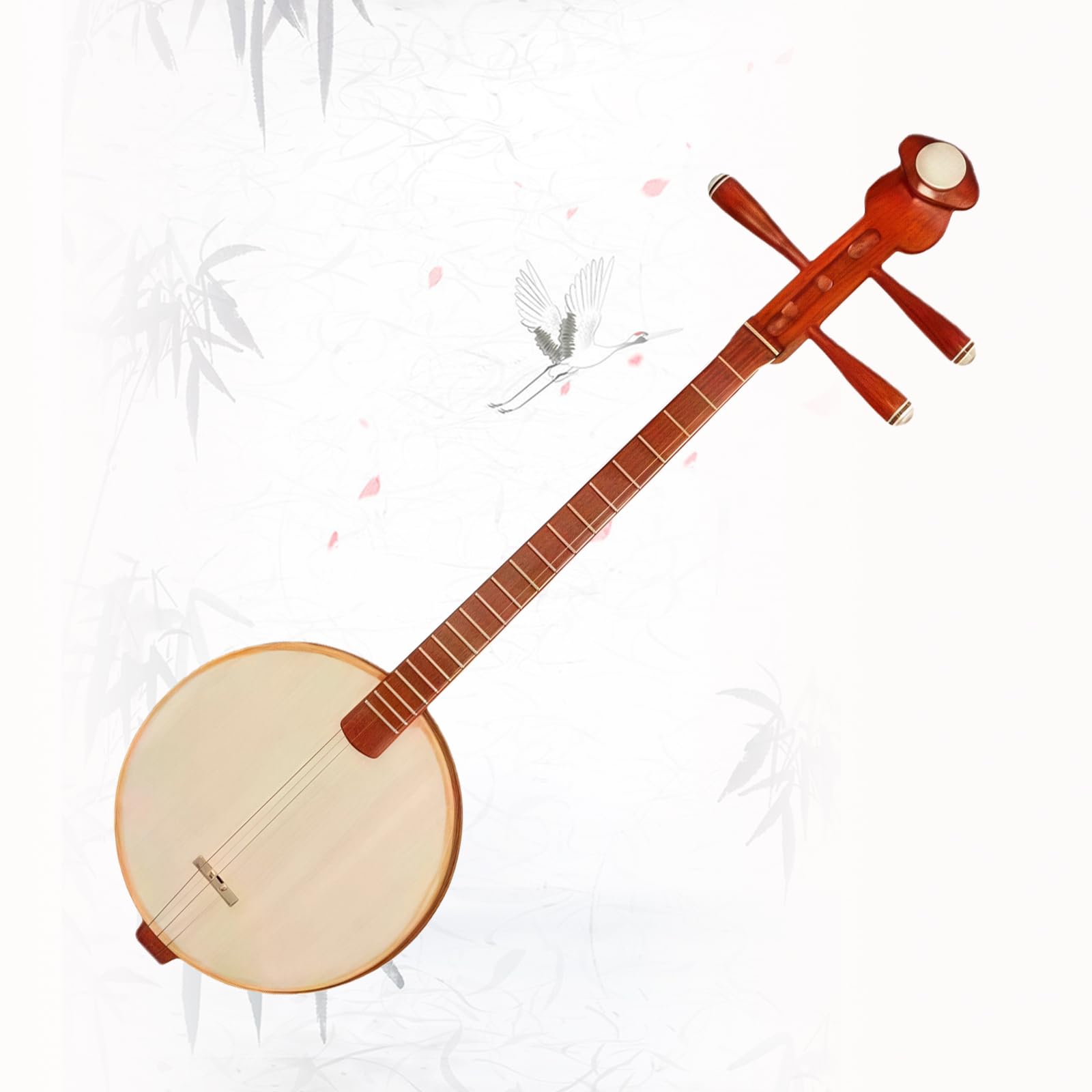 Profesjonalny chiński instrument Shamisen, palisander okrągły Qinqin z dwunastomonowym równym temperamentem, idealny do tradycyjnego występu i edukacji muzycznej