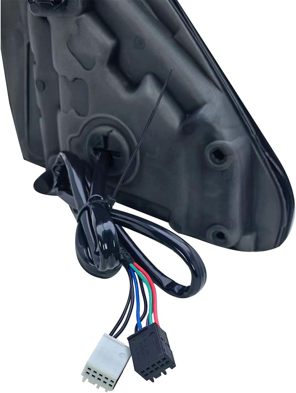 Driver Left Side Door Mirror Power and Heated with Blind Spot Glass Textured Back Cover for RAM 1500 from 2019 to 2024