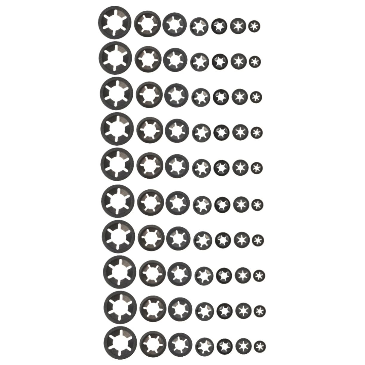 GLEAVI 420 Pcs Internal Tooth Locking Washer Kit Bearing Clamp Retaining Rings Hardware Washers for Industrial Fastening