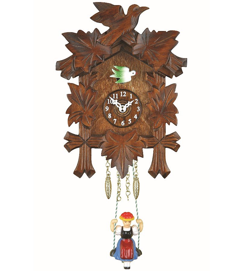 kuckucksuhr Kuckulino Schwarzwalduhr mit Quarzwerk und Kuckuckruf
