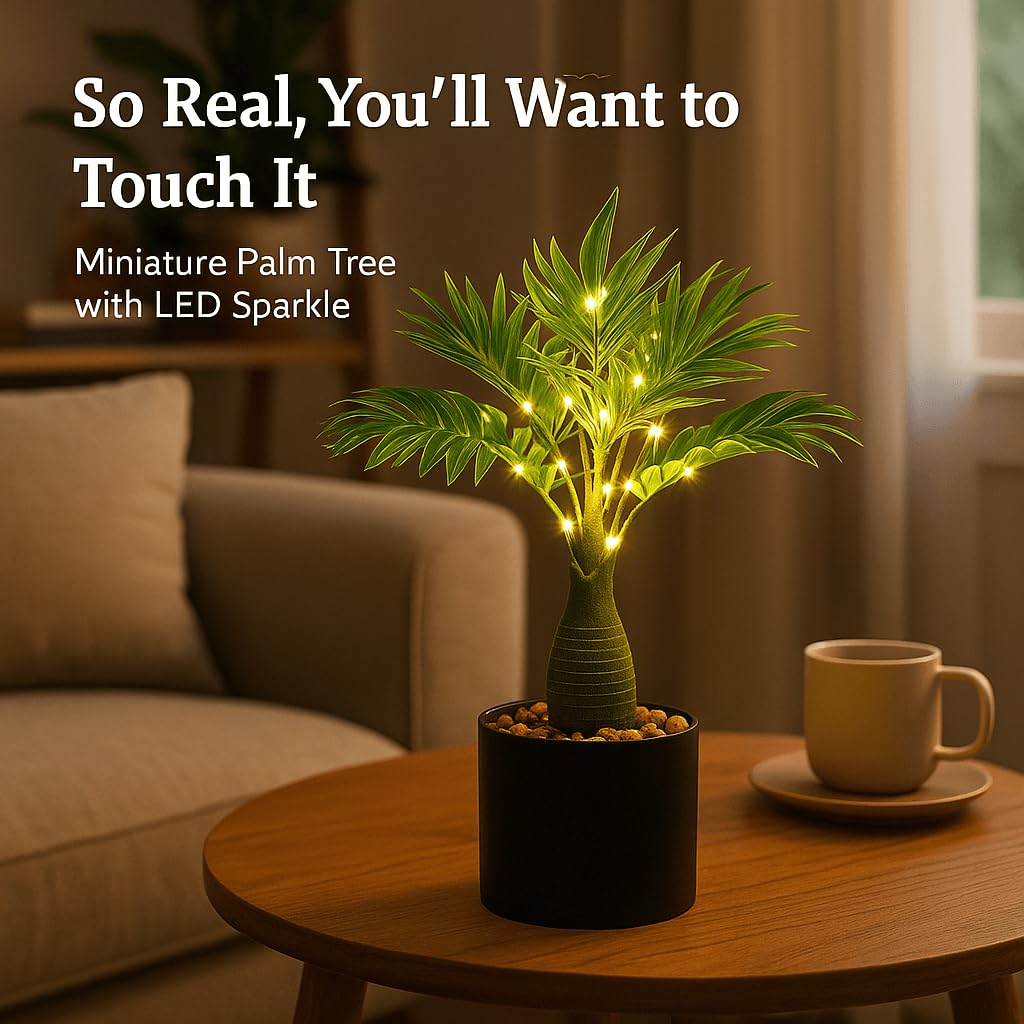 Amazon.com: Realistic Artificial Twinkling Palm Tree Paradise Lamp