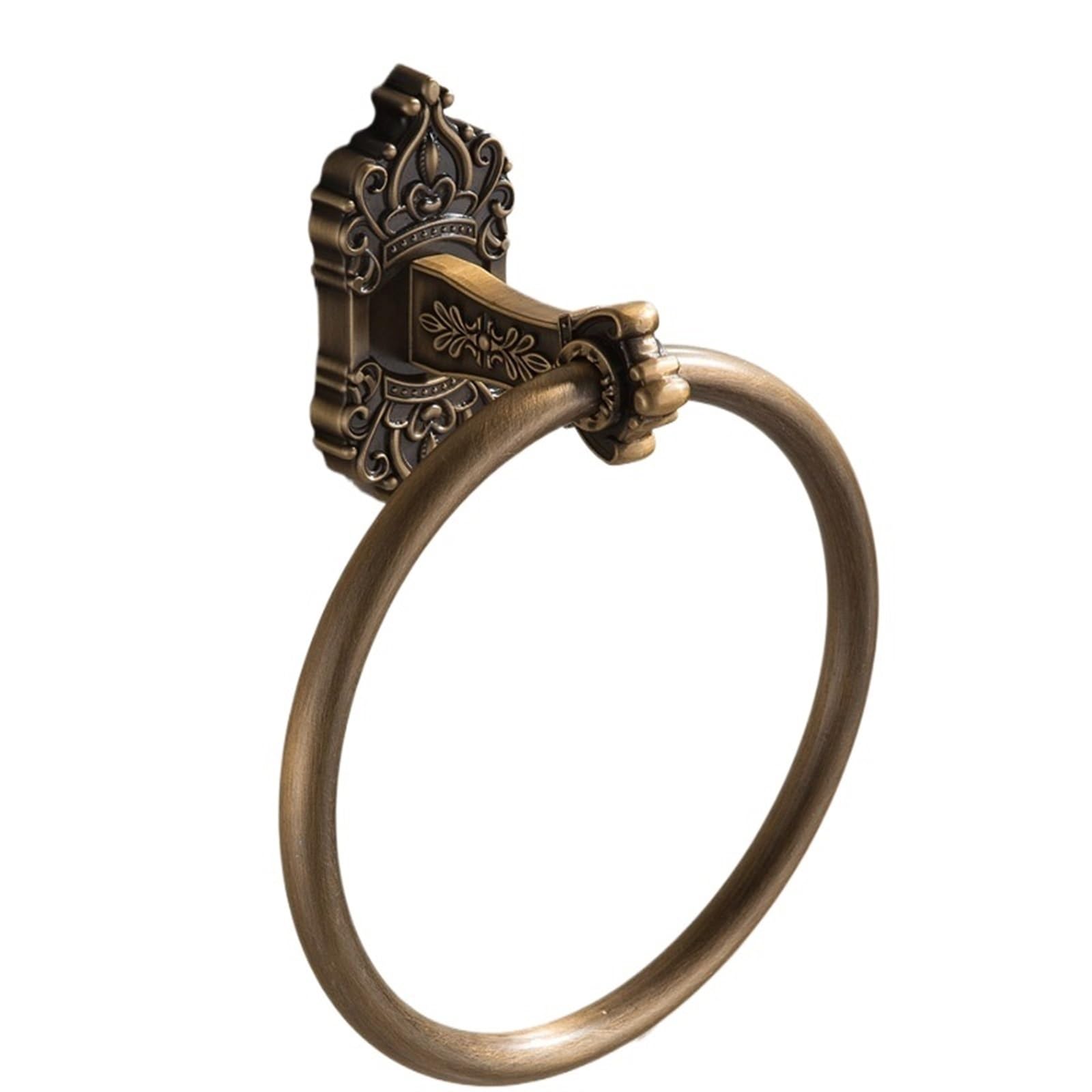 Towel Ring Solid Aluminium Wall-Mounted Round Antique Towel Ring Bathroom Holder Rack For Accessories