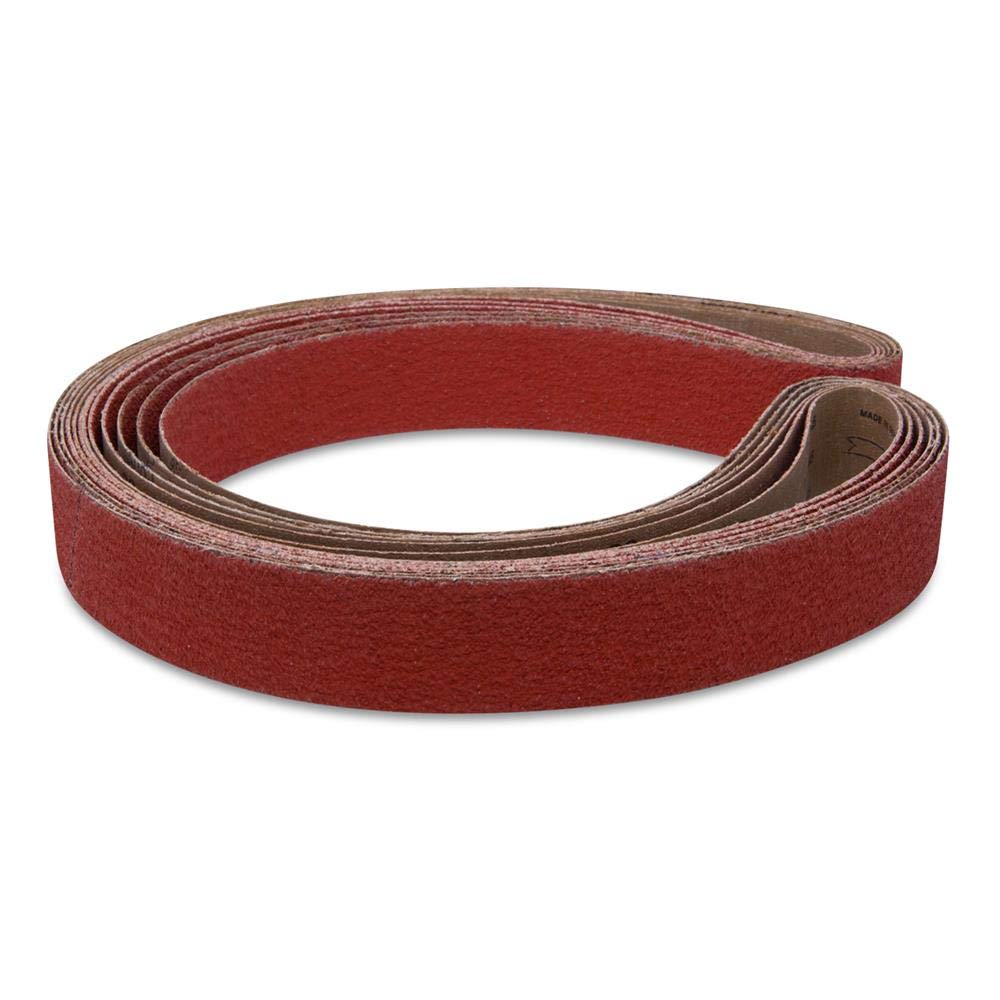 Red Label Abrasives 2 bandas de lijado de cerámica EdgeCore de grano 36 de 72 pulgadas, 6 unidades