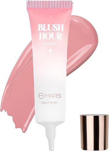 MARS Liquid Blush Hour | Dewy-Matte Finish | Highly Pigmented | Lightweight & Long-Lasting Formula | Effortless Application (12 ml) (03-SUNKISSED)