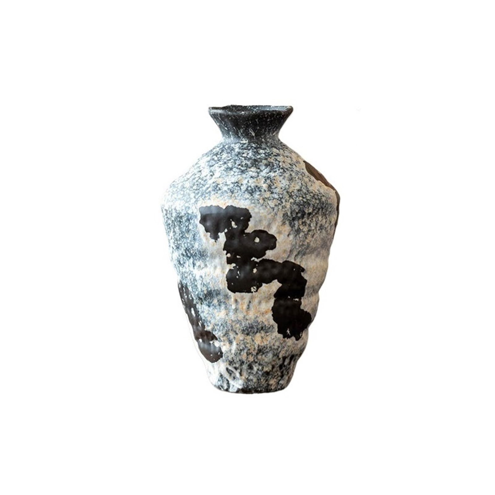 guiling-1986 Vases Decor Rustic Handcrafted Ceramic Vase Home Decoration Vintage Style Flower Vases(Medium)