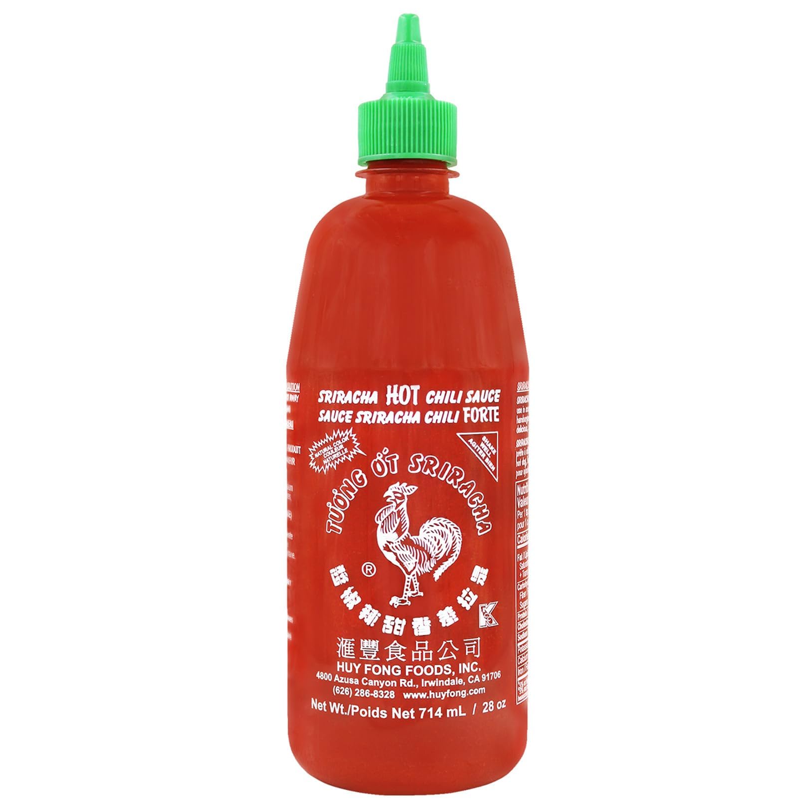 Huy Fong Sriracha Hot Chili Sauce 28oz, Pack of 1, 740ml