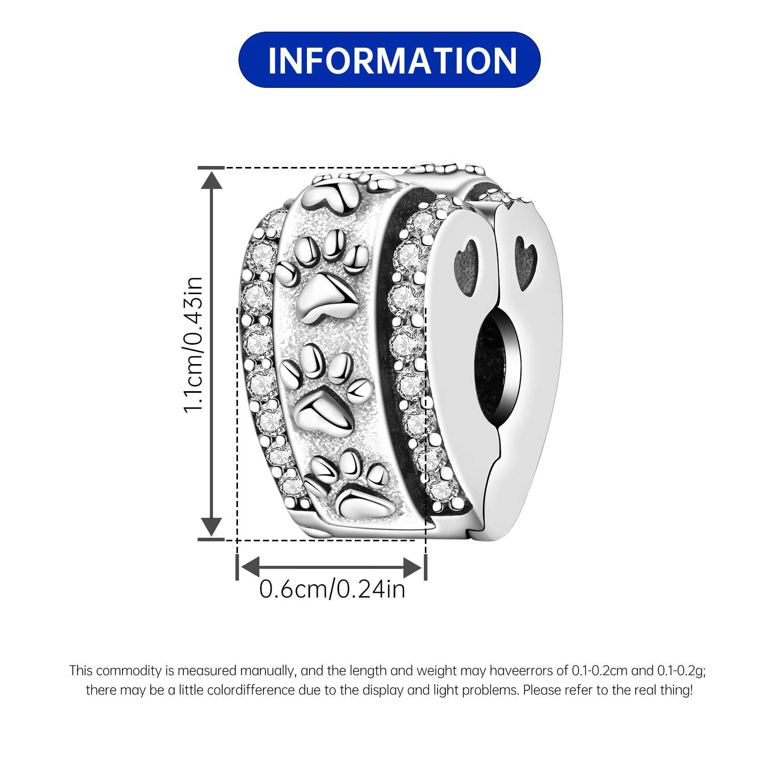 Spacer Beads/Stopper Perles pour bracelets et colliers en argent sterling 925 | Zircon lisse et pavé (blanc, bleu, plaqué or 18 carats) | Breloques séparateurs antidérapantes