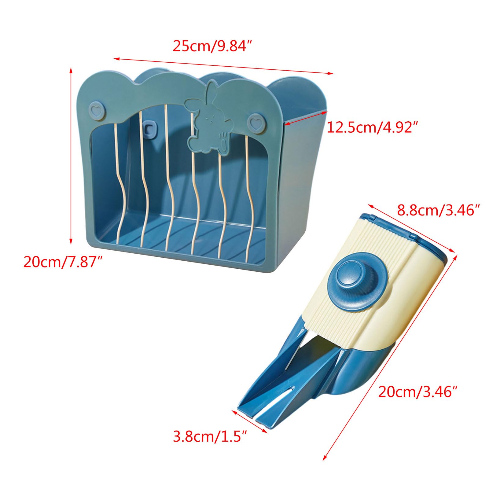 Générique 3 pièces d ' Alimentation en Foin pour Petit Lapin de Compagnie Suspendu Cage d ' Alimentation en Foin Bol de Nourriture d ' Alimentation Automatique pour Chinchillas pour Petits Animaux de
