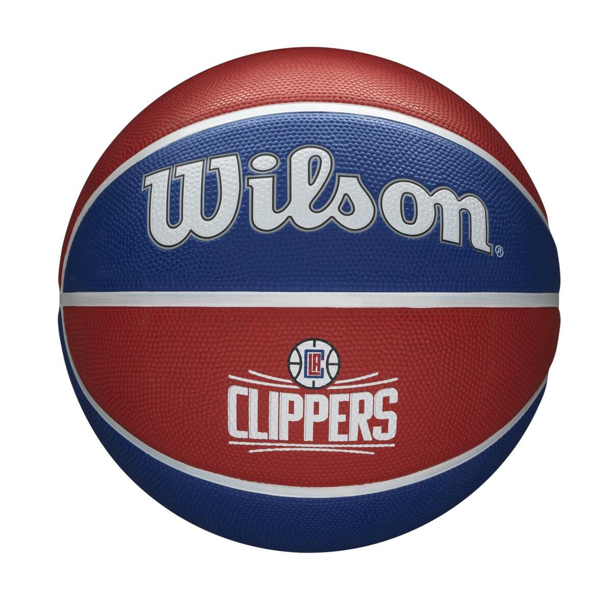Wilson Pallone da Basket NBA TEAM TRIBUTE, LA LAKERS, Utilizzo Outdoor, Gomma Misura 7 Rosso/Blu (Los Angeles Clippers)