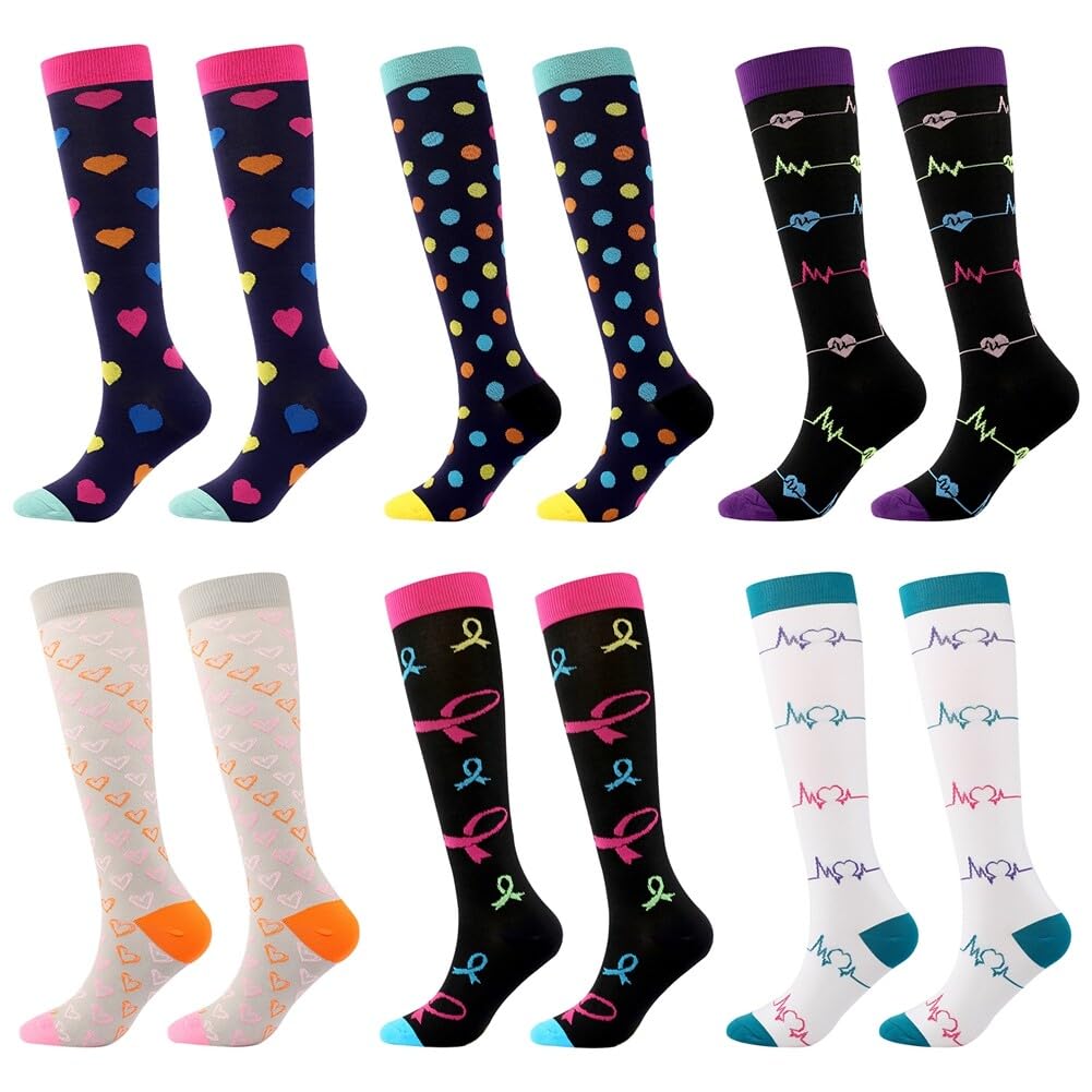 2 Pairs Compression Socks 20-30mmHg Medical Prevent Varicose Veins Toeless Support Hose For Women Men Price In Saudi Arabia | Amazon Saudi Arabia