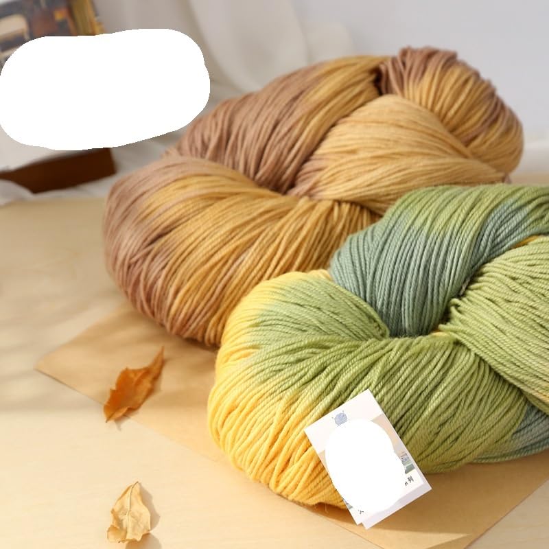 Hilo de lana teñido de color degradado de 250 g for tejer a mano, hilo mercerizado suave for suéteres y bufandas(Color11)