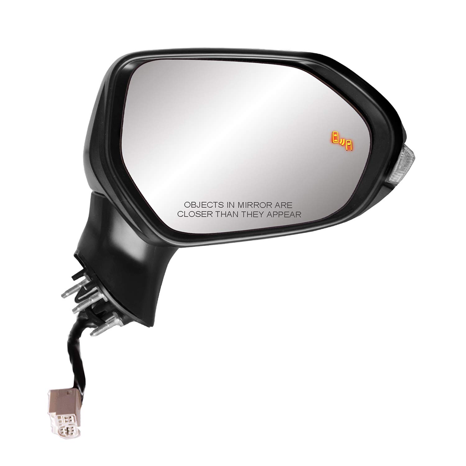 K Source Passenger Side Mirror For Toyota Corolla - Heated Power W/ Turn Signal, Textured Black (2020 Sedan/Hatch) - View #13