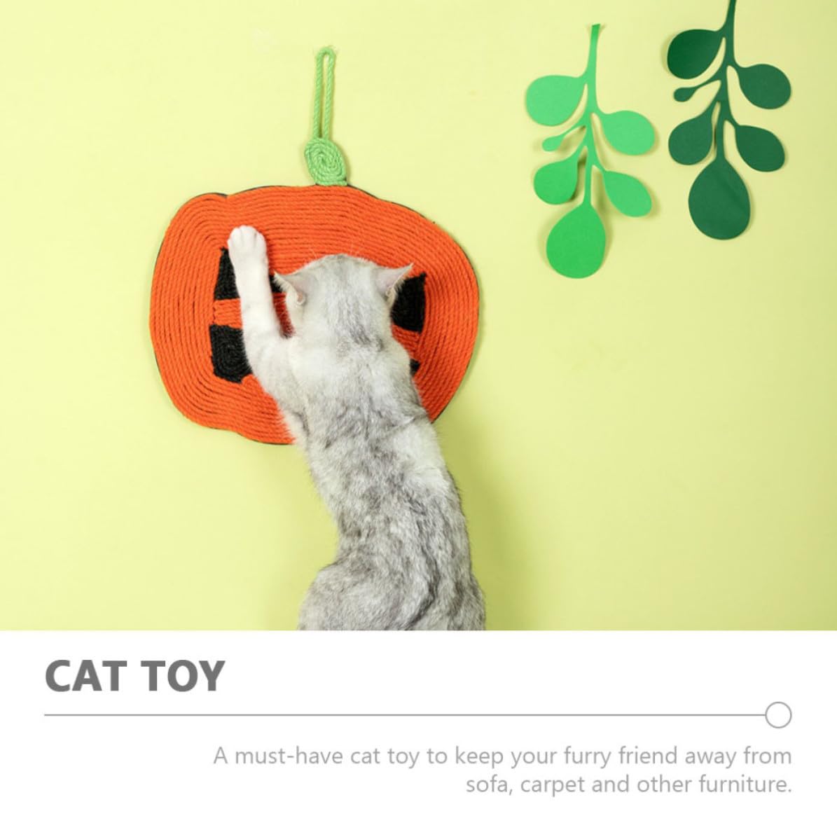 4 Pièces Griffoir pour Chat d'halloween en Sisal, Chaton Maison