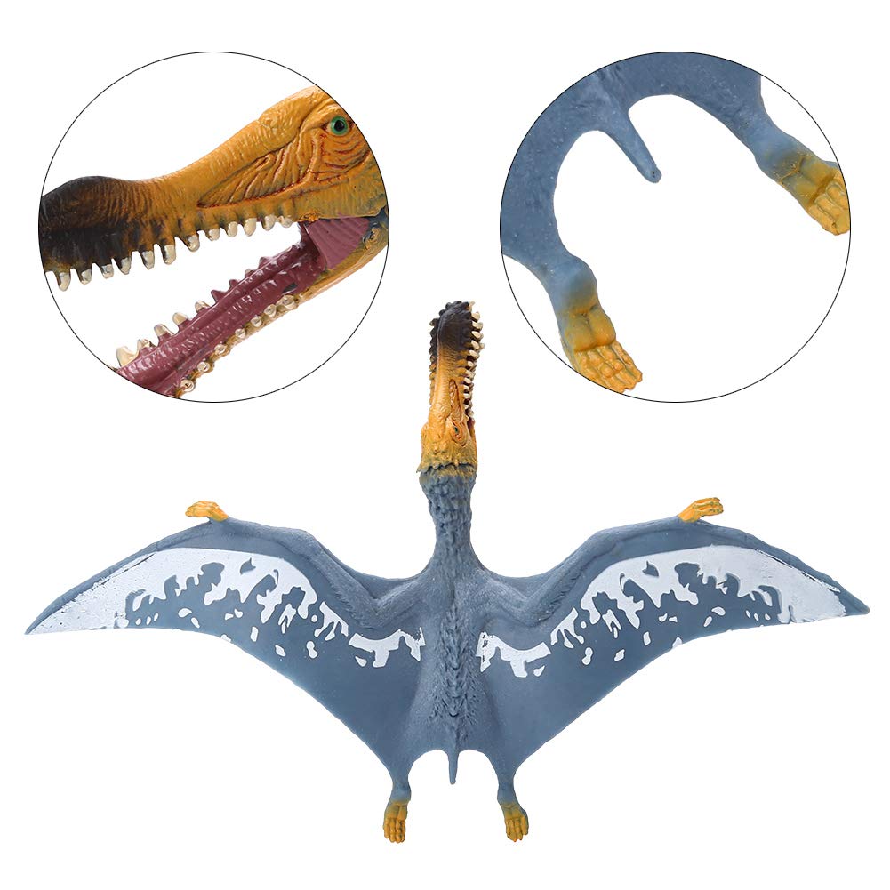 Niebieska figurka dinozaura Appendiera, miniaturowa symulacja, model dinozaura pterozaura, zabawka edukacyjna, kolekcja dekoracyjna, dla dzieci, oświecenie paleontologii