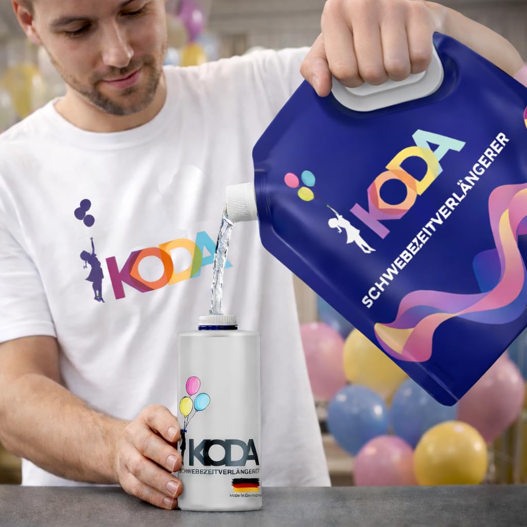 KODA Ballongel für Latexballons - Heliumgel - Schwebezeitverlängerer | für Helium gefüllte Ballons, 2,5 kg Profigebinde als Nachfüllpack, reicht für ca. 1200 Ballons 12-Zoll