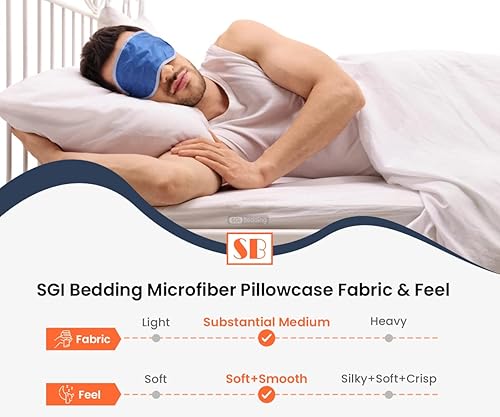 Miniatura 4 de SGI - Funda de almohada de tamaño King, color verde azulado, suave y cepillada, de microfibra de lujo, fácil cuidado, súper suave y transpirable,