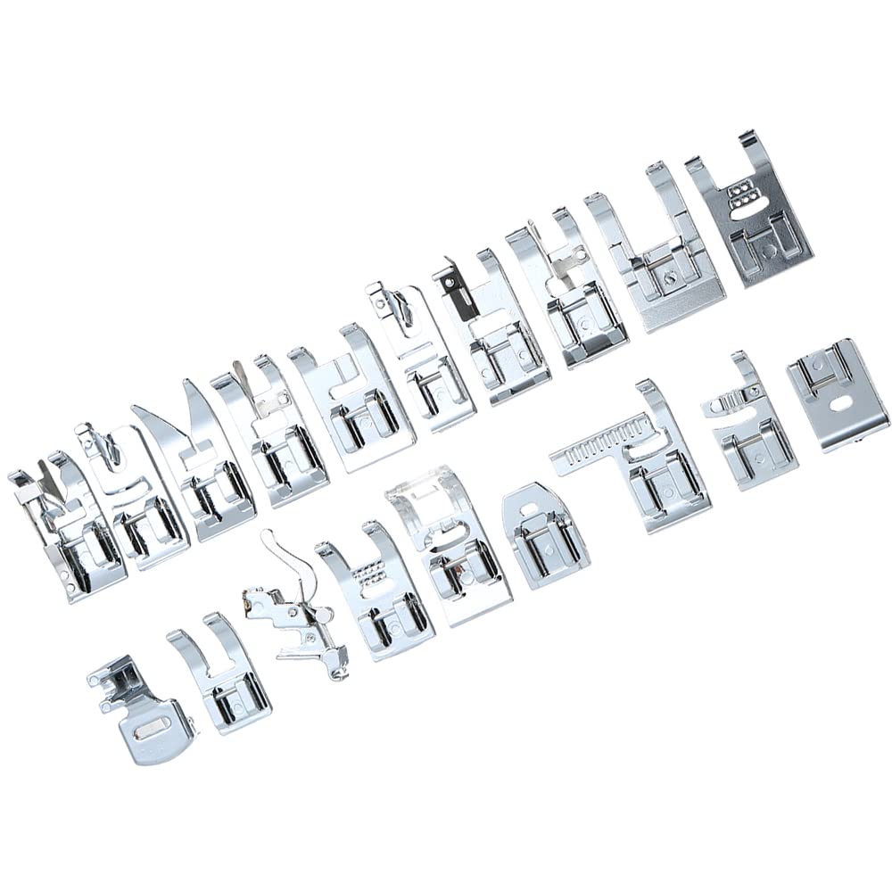 Fafeicy 62 PCS Kit di Piede Presser, Set di Piede di Cucitura in Plastica in Metallo Professionale per la Maggior Parte delle Macchine da Cucire per la Casa con a Bassa Gamba