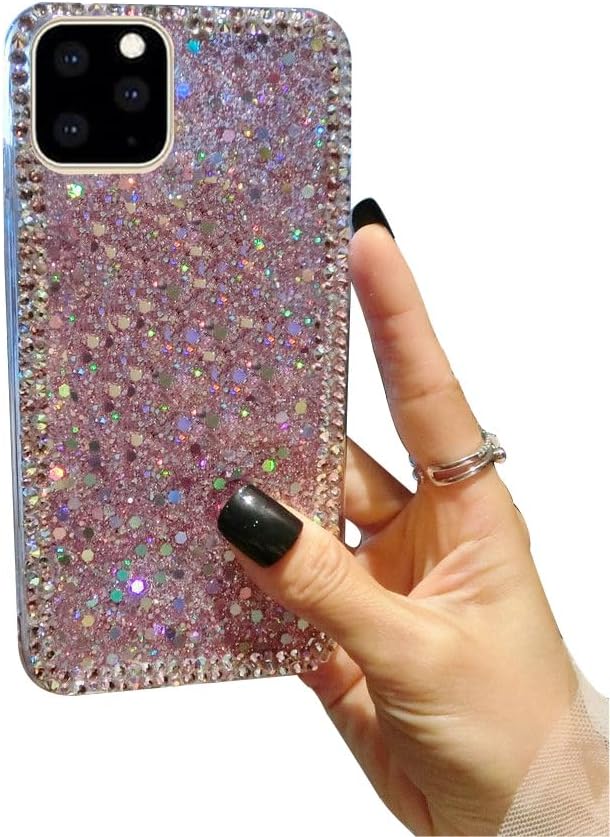 Miniatura 4 de Accgoal Funda para iPhone 11 Pro Max, para iPhone 11 Pro Max con purpurina y purpurina para mujeres femeninas, funda protectora para Apple iPhone 11