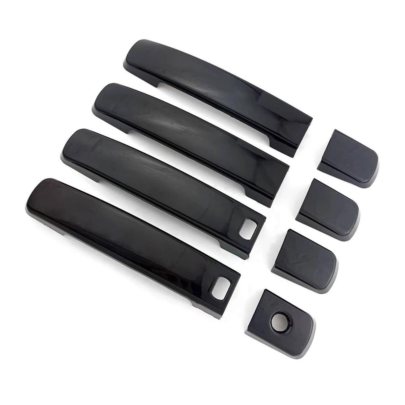 HRQCTIM Glossy Black Exterior Door Handle Cover Sticker Trim for Nissan for Qashqai J10 2006-2012(with Smart Enter)