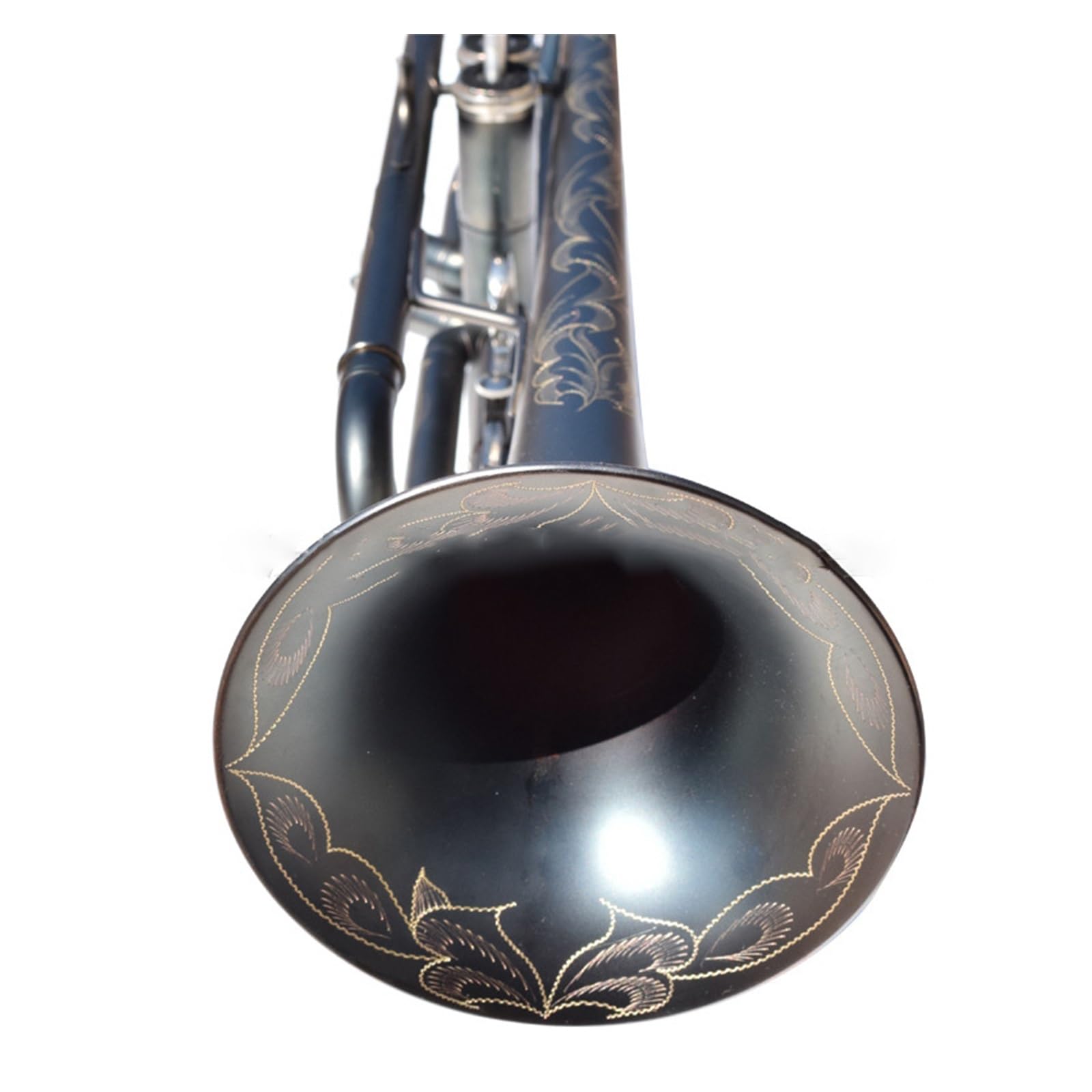 trąbka instrument Trąbka Instrument B, Trzydźwiękowa Trąbka Dla Początkujących Do Gry W Rzeźbieniu Z Czarnego Niklu