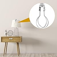 Vista 5 de Honoson 2 Piezas Pantallas de Bombilla Adaptador de Clip para Bombilla Incluye Remate y Niveladores de Pantalla para Reemplazo (Dorado y Plateado)