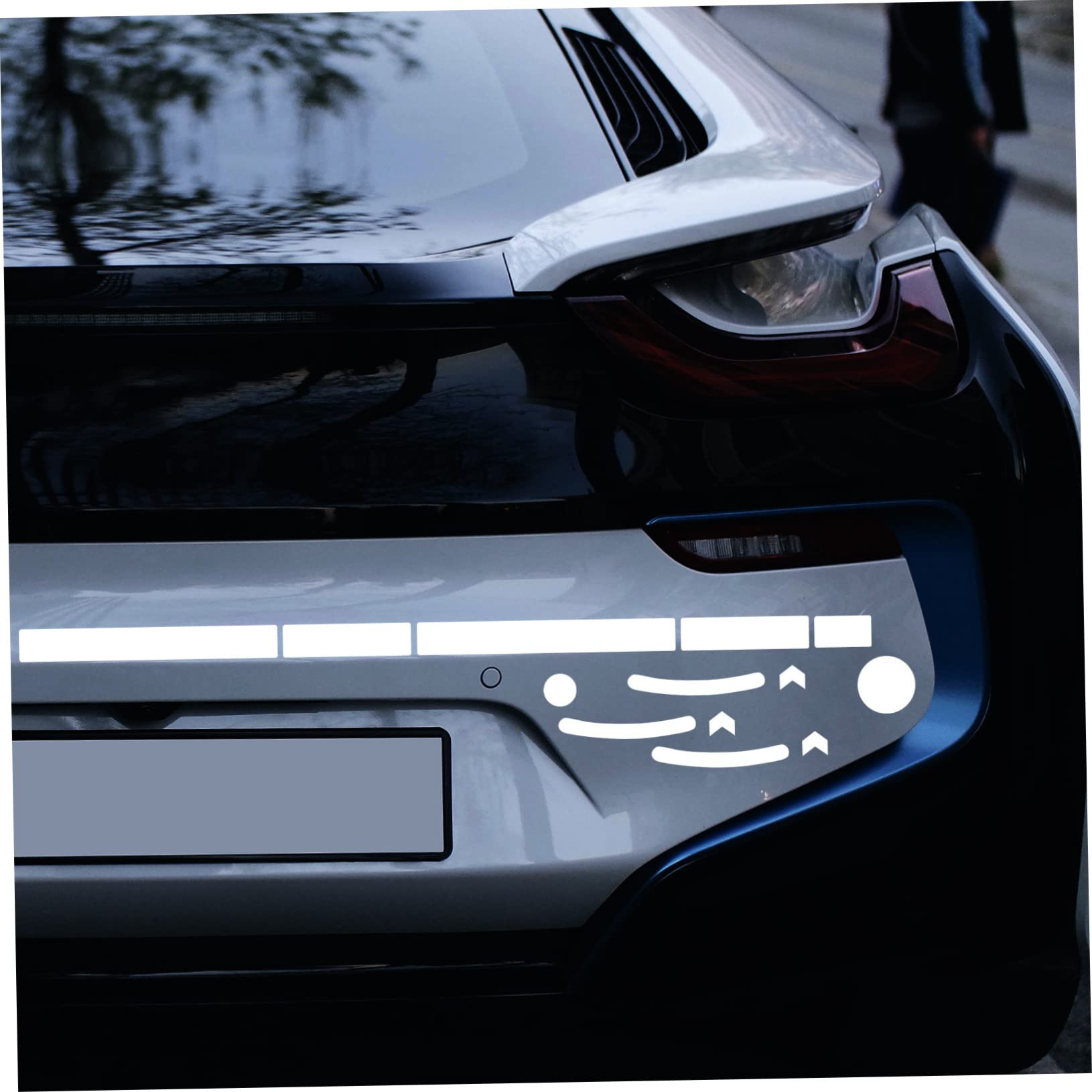 BESPORTBLE 1 Set Mountain Bike Warning Stickers Night Cycling Warning Sticker The Pet Bike Supplies White Reflective Warning Stripe for Bike