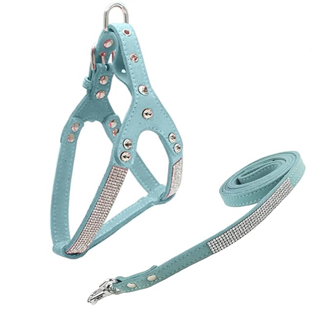 Newtensina Moda Perro arnes con Diamante y Correa Bling Linda Perro arnes Cachorros arnes con Bling Correa…