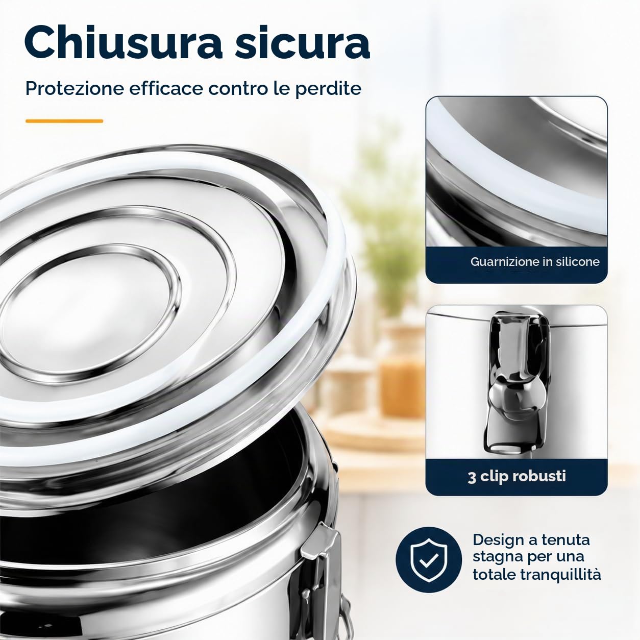 Contenitore termico per acqua in acciaio inox, 40 l, con rubinetto, in acciaio inox 201, isolamento da 18,5 mm, superficie lucidata, ideale per zuppe, stufati, tè e bevande calde