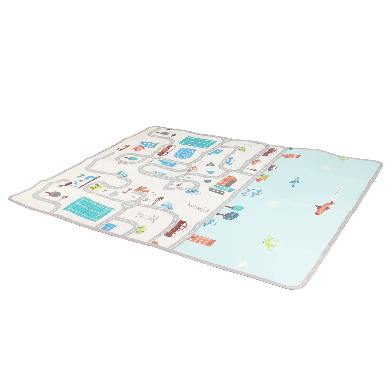 Omabeta Baby-Spielmatte, Schaumstoff-Krabbelmatte mit Aufbewahrungstasche, Faltbare, Leichte Spielmatte für den Innen- und Außenbereich, Picknickdecke 180 X 150 X 0,5 Cm