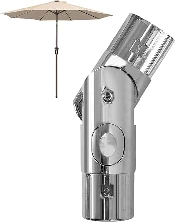 Tkerolk Patio Umbrella Replacement Parts, Outdoor Umbrella Pole Replacement Push-Button Tilt Adjustment for Balcony Umbrella, Outdoor Patio Umbrella Mounting Bracket for Deck Garden Party