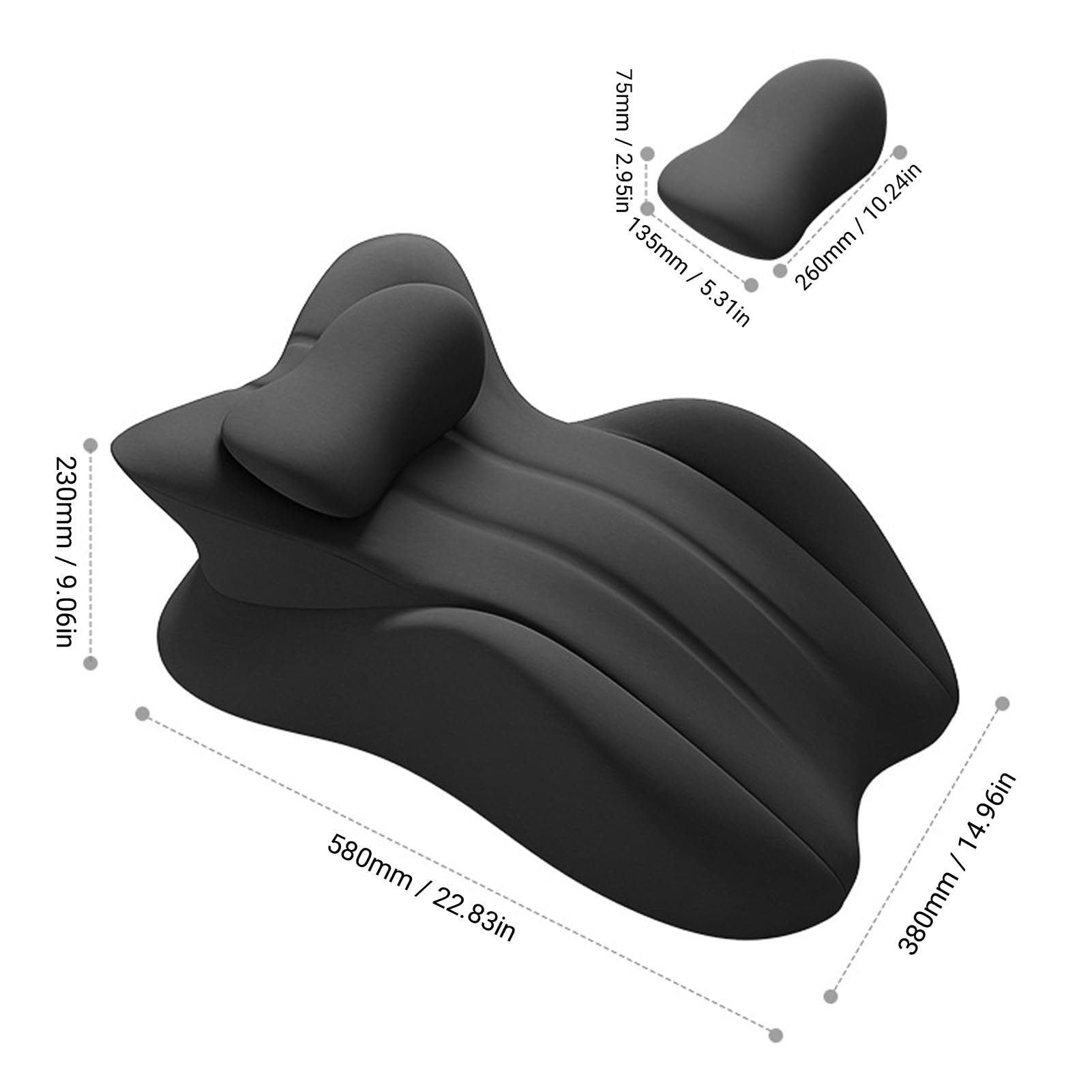 Mingzhe Reading Pillow Versatile Memory Foam Design for Bed Elevation and