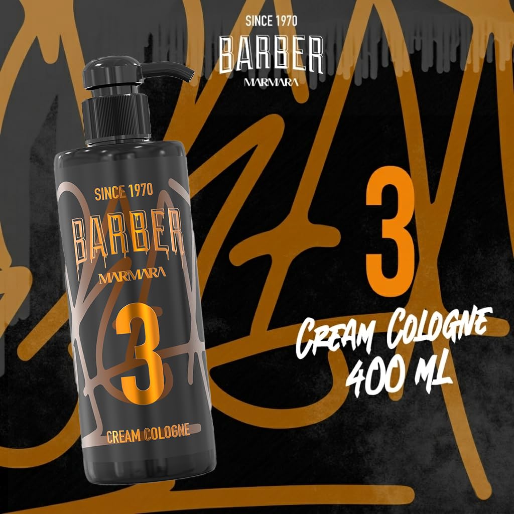 Barber Marmara Kremowa Woda Toaletowa No.3 Balsam Po Goleniu, Łagodzący i Nawilżający, Antyseptyczna Pielęgnacja, Męski Zapach, 400ml