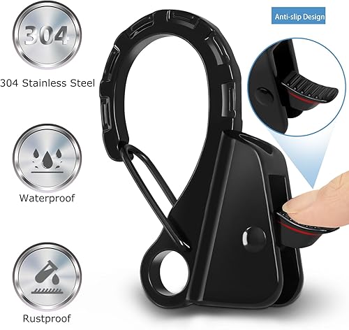 Miniatura 4 de Clips de acero inoxidable para guardabarros de barco, clips de parachoques de barco de liberación rápida, clips ajustables para guardabarros de