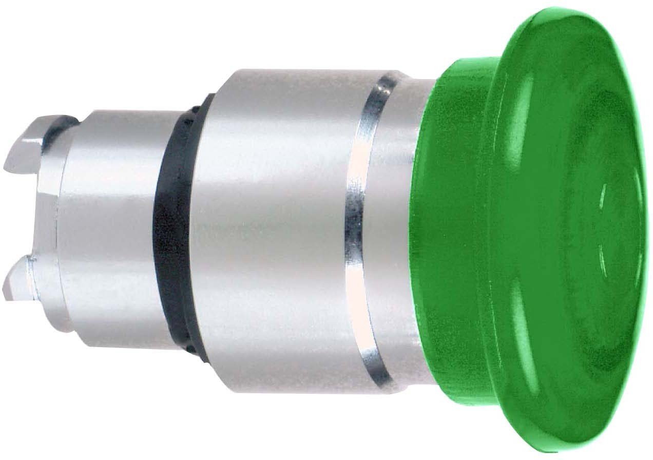 Bouton tête de champignon lumineux vert à enclenchement commutateur 22mm pour tableau