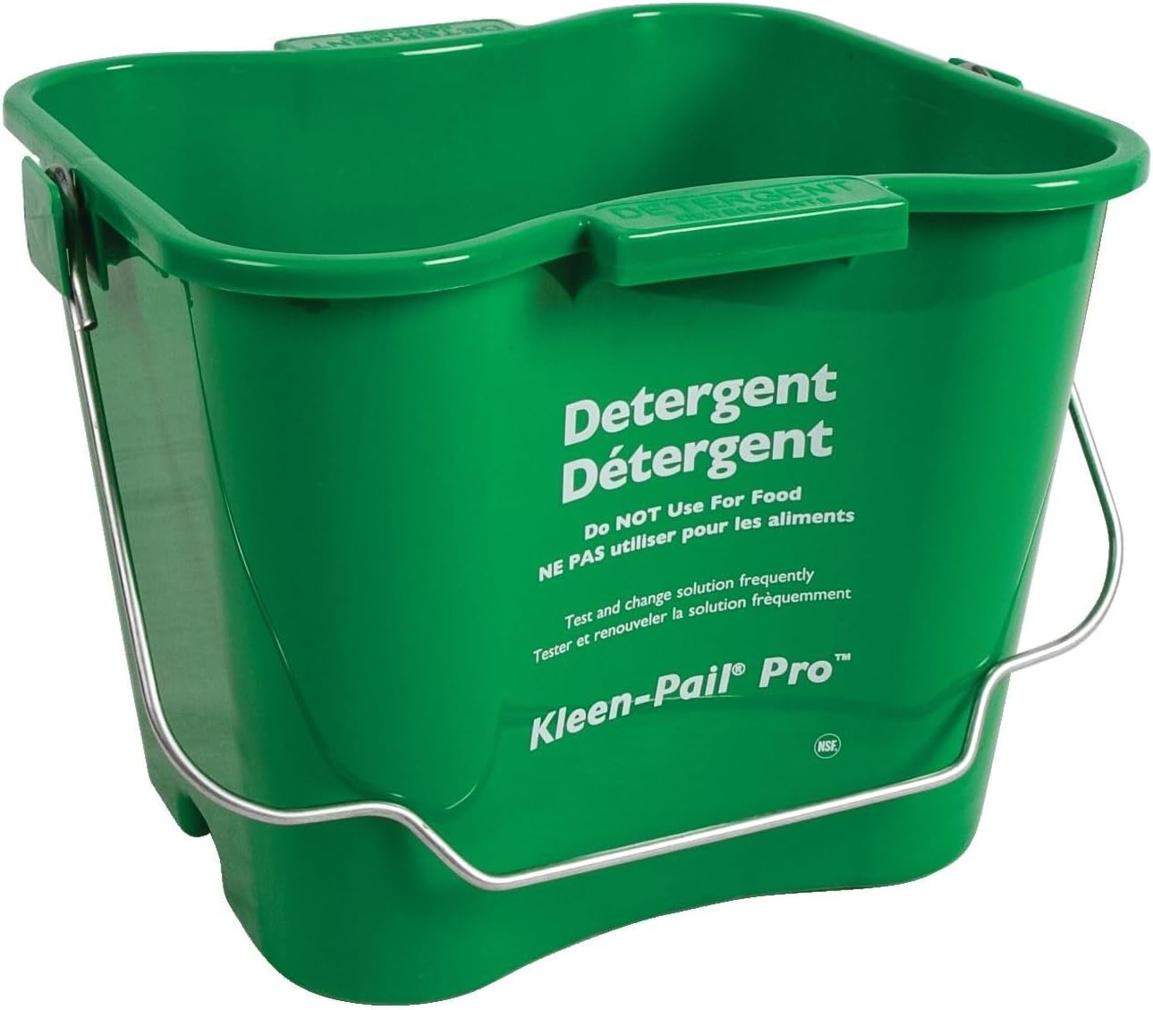 Soro Essentials- 8 Quarts Kleen-Pail Pro Cleaning Bucket Green Color Plastic- Detergent Pail Cleaning Bucket with Bail Handle for Household Cleaning Mopping Kitchens Restaurants and Janitorial Use