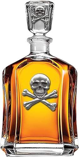 Miniatura 7 de West Virginia Capitol Decanter  Decantador de whisky de 24 onzas para licor con tapón hermético  Vidrio de estaño hecho por expertos